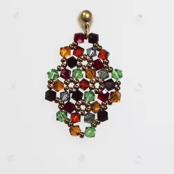 Pierces - Bronze brass - Earrings Rhombus Priscilla - Pierces - Bronze brass - Laiton bronze